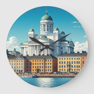 Helsinki Finnland Reise Große Wanduhr