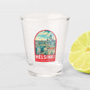Helsinki Finnland Reise Kunst Emblem Schnapsglas