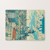 Helsinki Finnland Reise Kunst Vintage Puzzle (Horizontal)