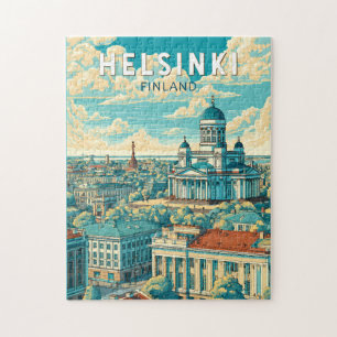 Helsinki Finnland Reise Kunst Vintage Puzzle