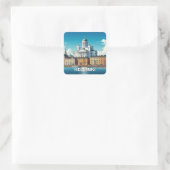 Helsinki Finnland Reise Quadratischer Aufkleber (Tasche)