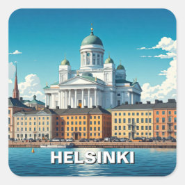 Helsinki Finnland Reise Quadratischer Aufkleber