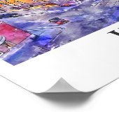 Helsinki Finnland Reisen Wasserfarbenhandzeichnung Poster (Ecke)