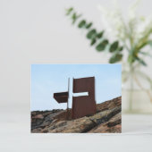 Helsinki, Finnland, Rock Church Cross Postkarte (Stehend Vorderseite)