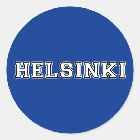 Helsinki Finnland Runder Aufkleber (Vorderseite)