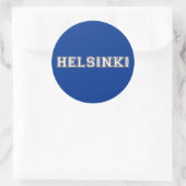 Helsinki Finnland Runder Aufkleber (Tasche)