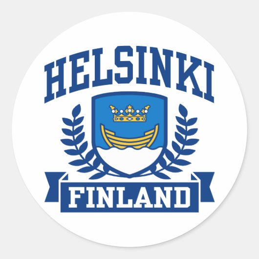 Helsinki Finnland Runder Aufkleber (Vorderseite)