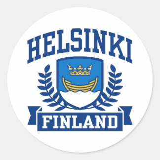 Helsinki Finnland Runder Aufkleber