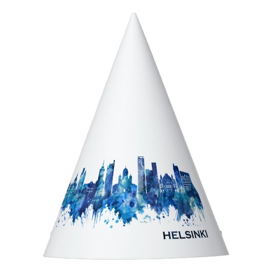 Helsinki Finnland Skyline Blue Partyhütchen (Vorderseite)