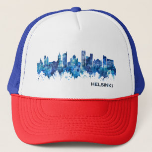 Helsinki Finnland Skyline Blue Truckerkappe