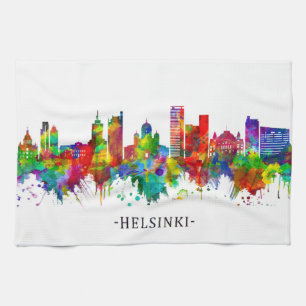 Helsinki Finnland Skyline Geschirrtuch
