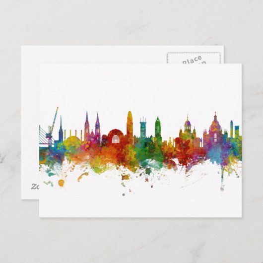 Helsinki Finnland Skyline Postkarte (Vorne/Hinten)