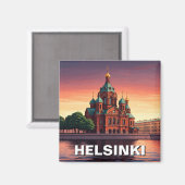 Helsinki Finnland Uspenski Kathedrale Magnet (Vorderseite/Rückseite)