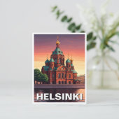 Helsinki Finnland Uspenski Kathedrale Postkarte (Stehend Vorderseite)