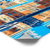 Helsinki Finnland Vintage Illustration Poster (Ecke)