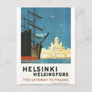Helsinki, Finnland Vintage-Reisepostkarte Postkarte