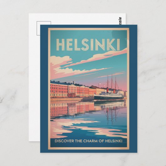 Helsinki Finnland - Waterfront-Reisen Vintag Postkarte (Vorne/Hinten)