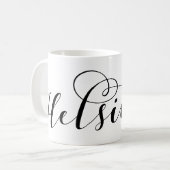 Helsinki Flag im Herzen Finnlands Kaffeetasse (Vorderseite Links)