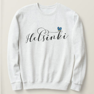 Helsinki Flag im Herzen Finnlands Sweatshirt