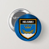 Helsinki-Flagge Button (Vorne & Hinten)