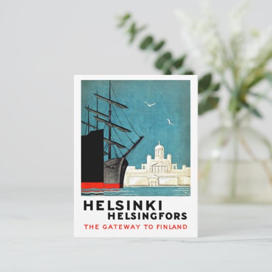 Helsinki, Helsingfors, Tor nach Finnland, Boote Postkarte (Stehend Vorderseite)
