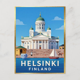 Helsinki Kathedrale Finnische Küstenstadt Postkarte