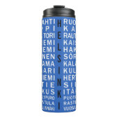 Helsinki Metro Scroll Custom Tumbler Thermosbecher (Vorderseite)