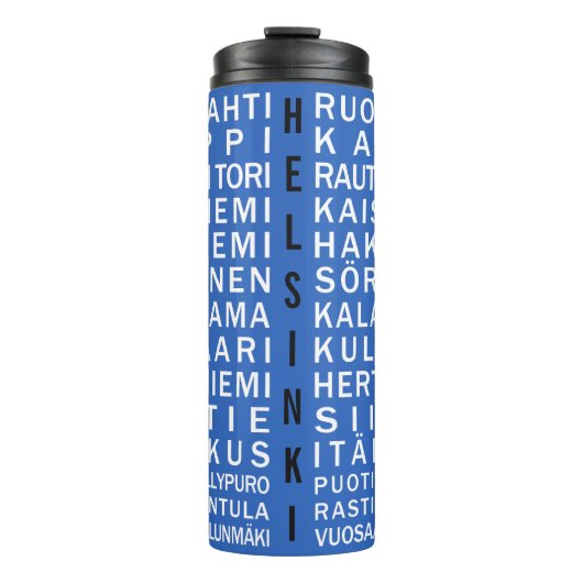 Helsinki Metro Scroll Custom Tumbler Thermosbecher (Vorderseite)