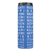 Helsinki Metro Scroll Custom Tumbler Thermosbecher (Rückseite)