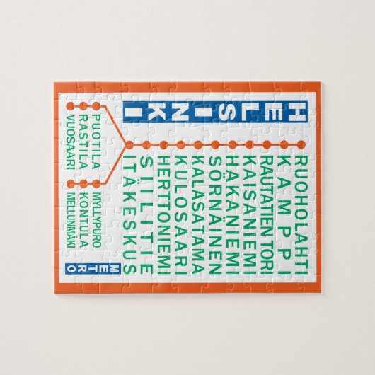 Helsinki-Metro-Stationspuzzlespiel Puzzle (Horizontal)
