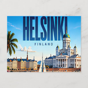 ❄️ Helsinki Moderne Küstenstadt Style ❄️ Postkarte