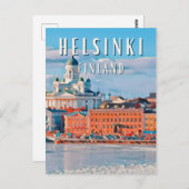 Helsinki (Nordische Architektur) Postkarte (Vorne/Hinten)
