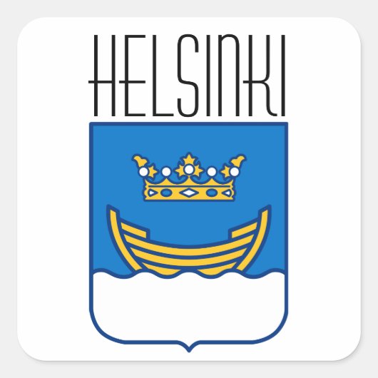 Helsinki Quadratischer Aufkleber (Vorderseite)