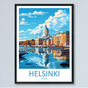 Helsinki Reise Druck Wandkunst Helsinki Wand Hänge Poster