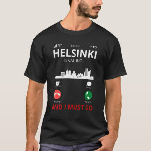 Helsinki ruft Finnland Souvenir an T-Shirt