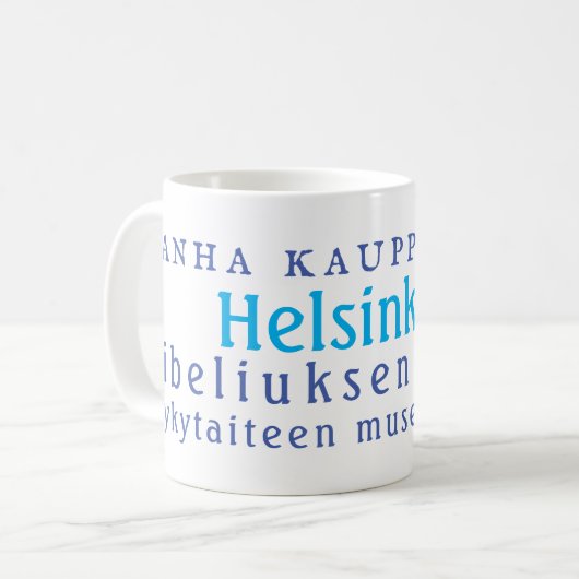 Helsinki-Sehenswürdigkeiten Kaffeetasse (Vorderseite Links)