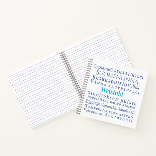 Helsinki-Sehenswürdigkeiten Notizblock (Innenseite)