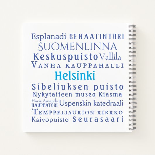 Helsinki-Sehenswürdigkeiten Notizblock (Rückseite)