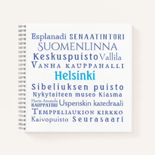 Helsinki-Sehenswürdigkeiten Notizblock