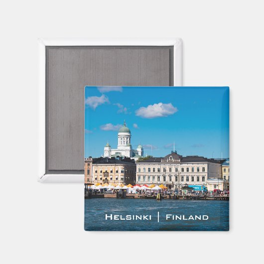 Helsinki Skyline Magnet (Vorderseite/Rückseite)