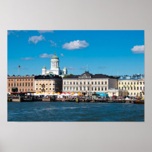 Helsinki skyline poster