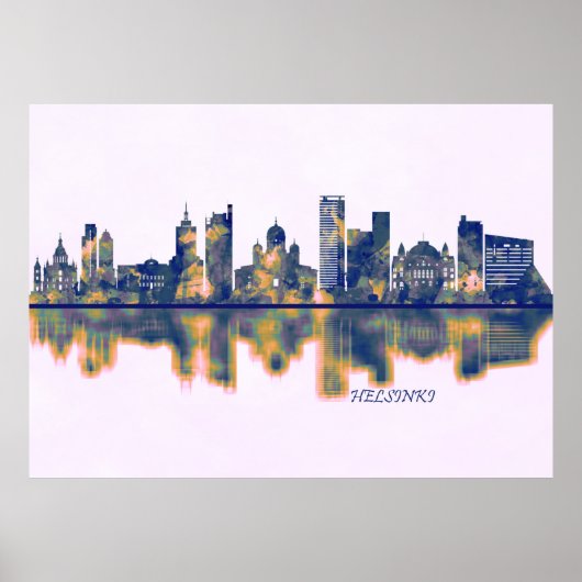 Helsinki Skyline Poster (Vorne)