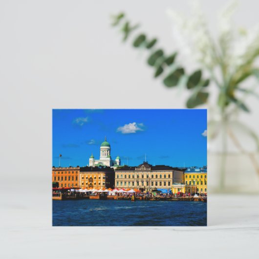 Helsinki Skyline Postkarte (Stehend Vorderseite)