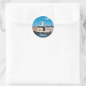 Helsinki Skyline Runder Aufkleber (Tasche)