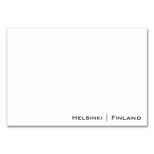 Helsinki Skyline Tischnummer (Rückseite)