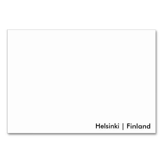 Helsinki Skyline Tischnummer (Rückseite)