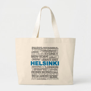 HELSINKI u. andere Stadttasche Jumbo Stoffbeutel
