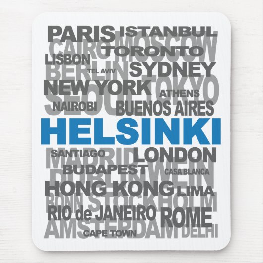 HELSINKI und andere Städte Mousepad (Vorne)