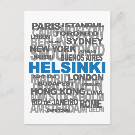 HELSINKI und andere Städte Postkarte (Vorderseite)
