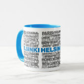 HELSINKI und andere Städte Tasse - wählen Sie Stil (Vorderseite Links)